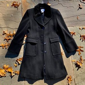 Armani Exchange Wool Overcoat with Furry Collar